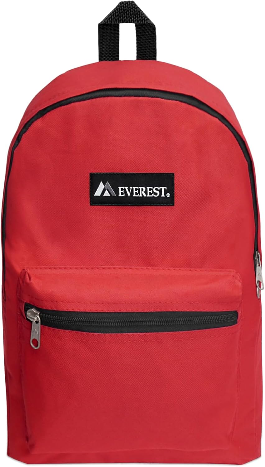 Everest Luggage Basic Backpack, Red, Medium - Image 2